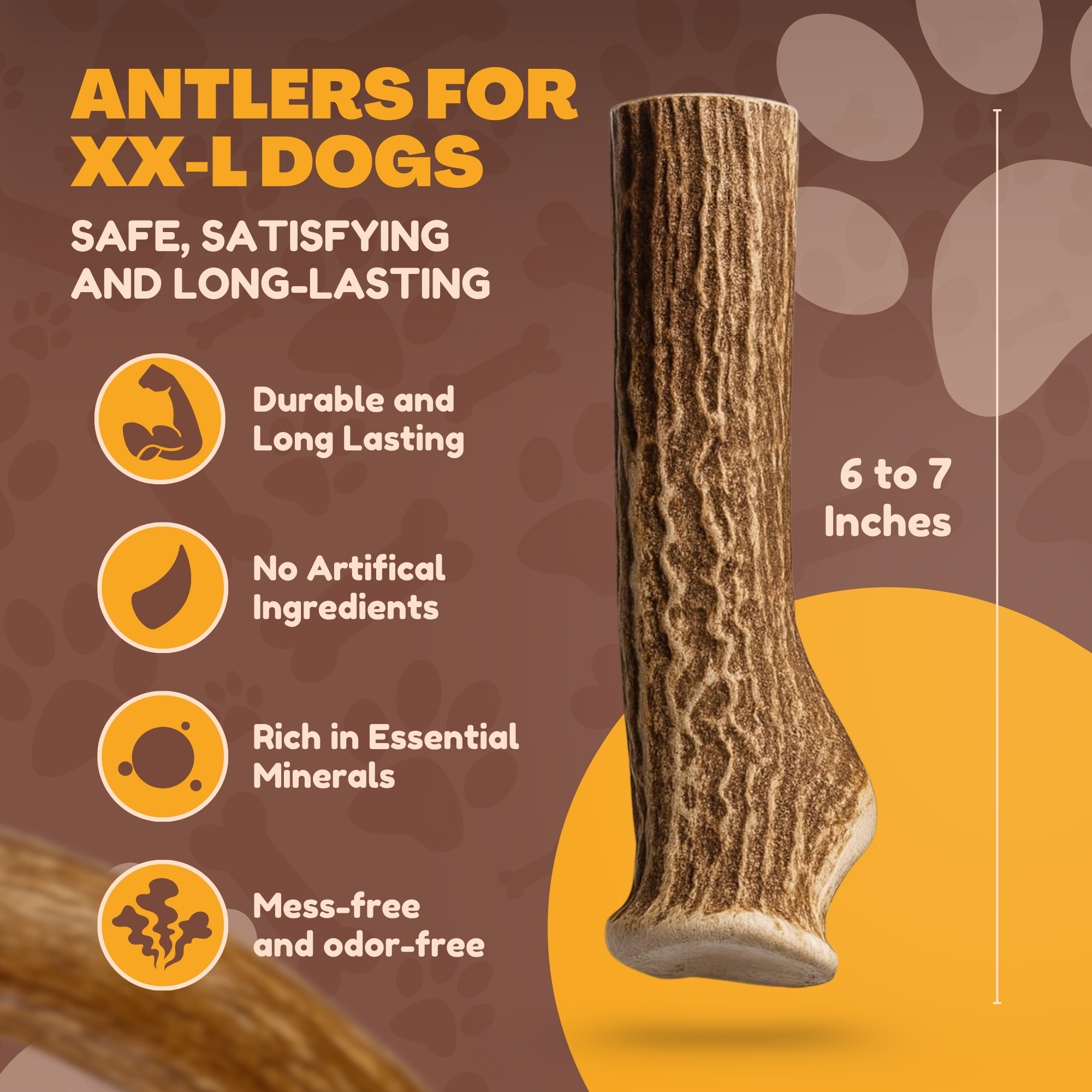 Monster - XXL | Deer Antler Dog Chew - Single or MultiPack