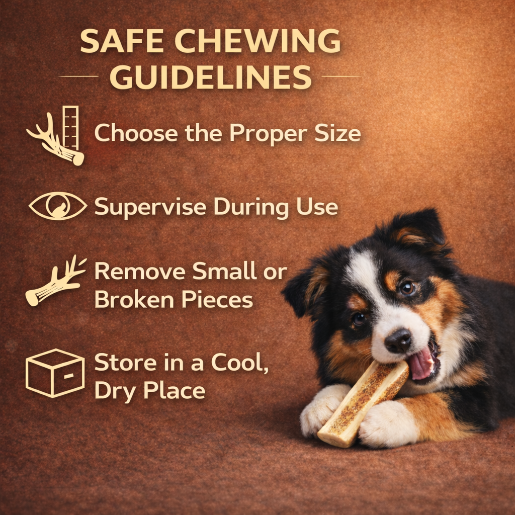 Small | Split Elk Antler Dog Chews - Single Antler or Multipack