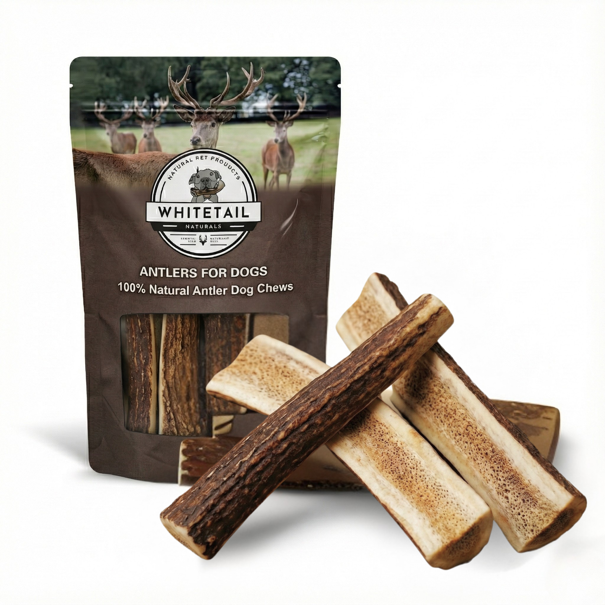 1 lb Bulk Mixed Elk Antler Dog Chews - Whole & Split Variety Pack