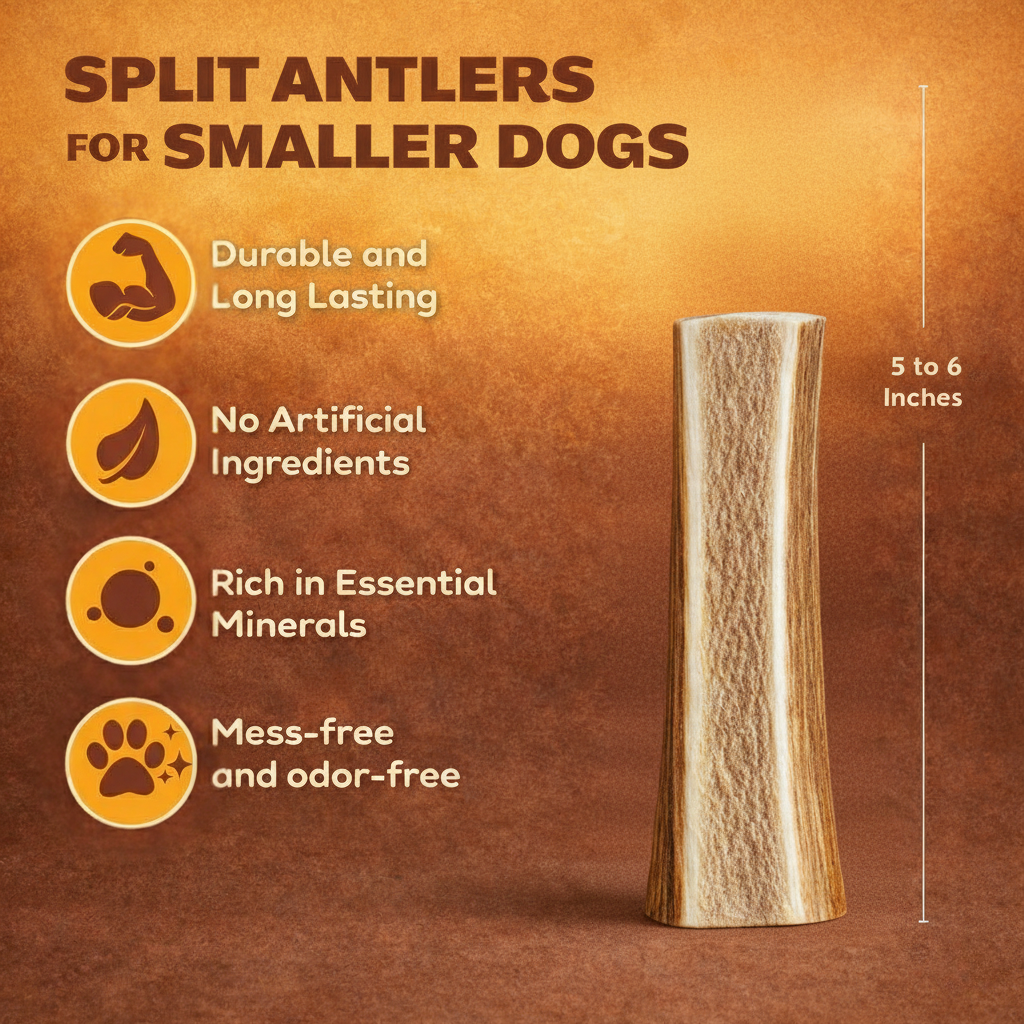Small | Split Elk Antler Dog Chews - Single Antler or Multipack