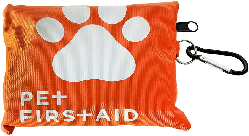 19pc Travel Pet First Aid Kit with Carabiner